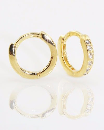 BRINCO ARGOLA ARTICULADA 1 FILEIRA DE ZIRCONIA 14MM