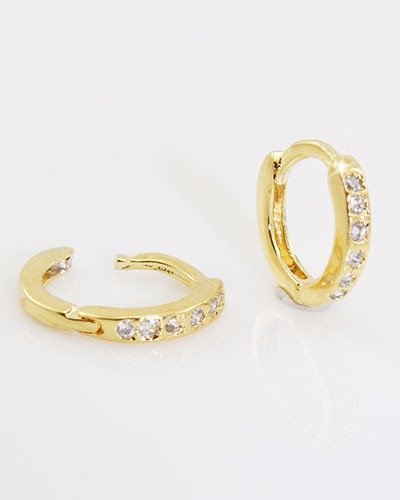 BRINCO ARGOLA ARTICULADA 1 FILEIRA DE ZIRCONIA 14MM