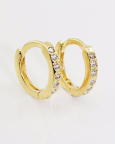 BRINCO ARGOLA ARTICULADA 1 FILEIRA DE ZIRCONIA 14MM