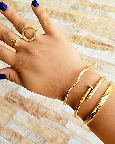 PULSEIRA BRACELETE ONDULADO