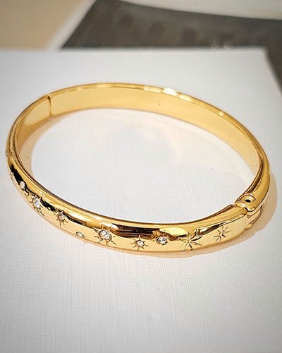 BRACELETE TUBO LISO COM PONTOS DE LUZ