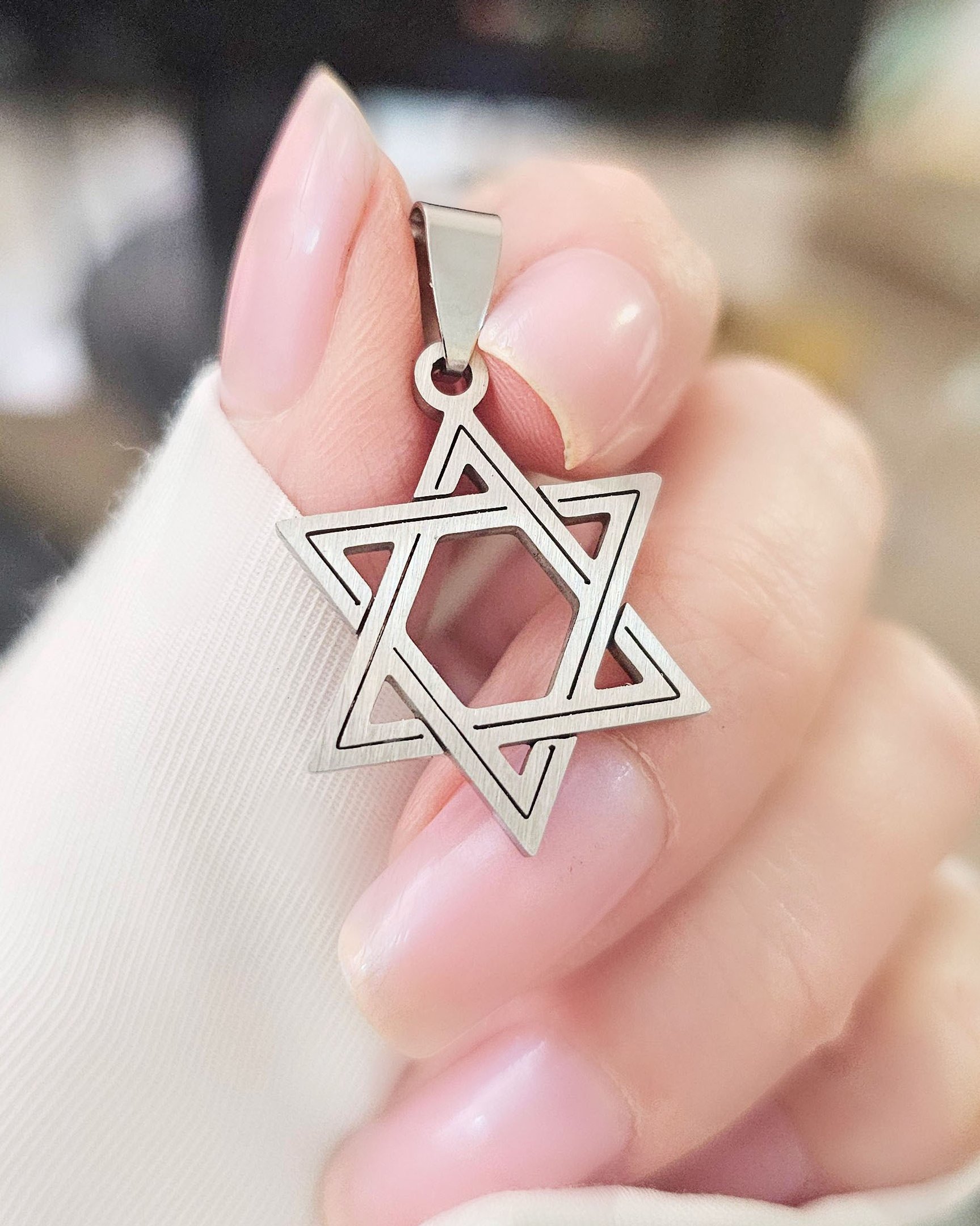 PINGENTE ESTRELA DE DAVI INOX