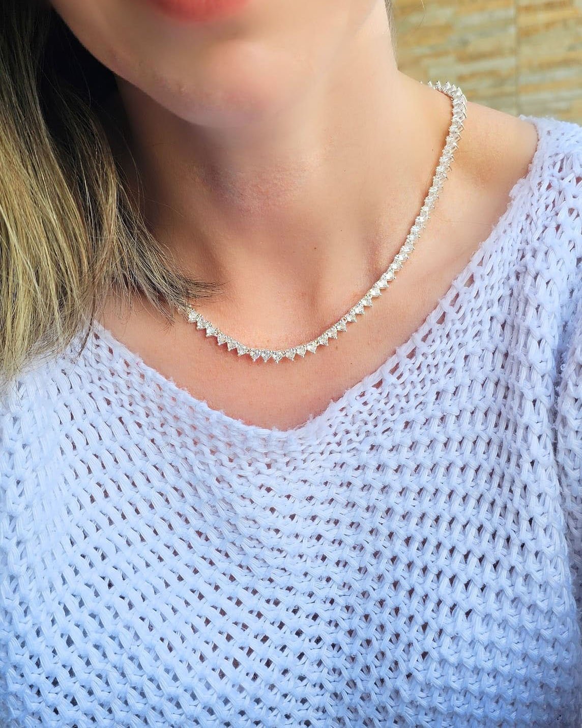 COLAR REVIERA ZIRCONIA CORAÇÃO
