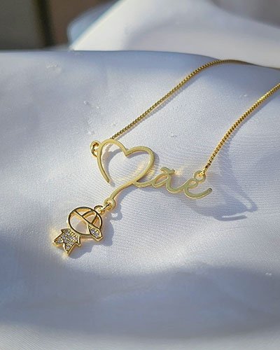 COLAR CANGA PERSONALIZADO MÃE 3 FILHOS