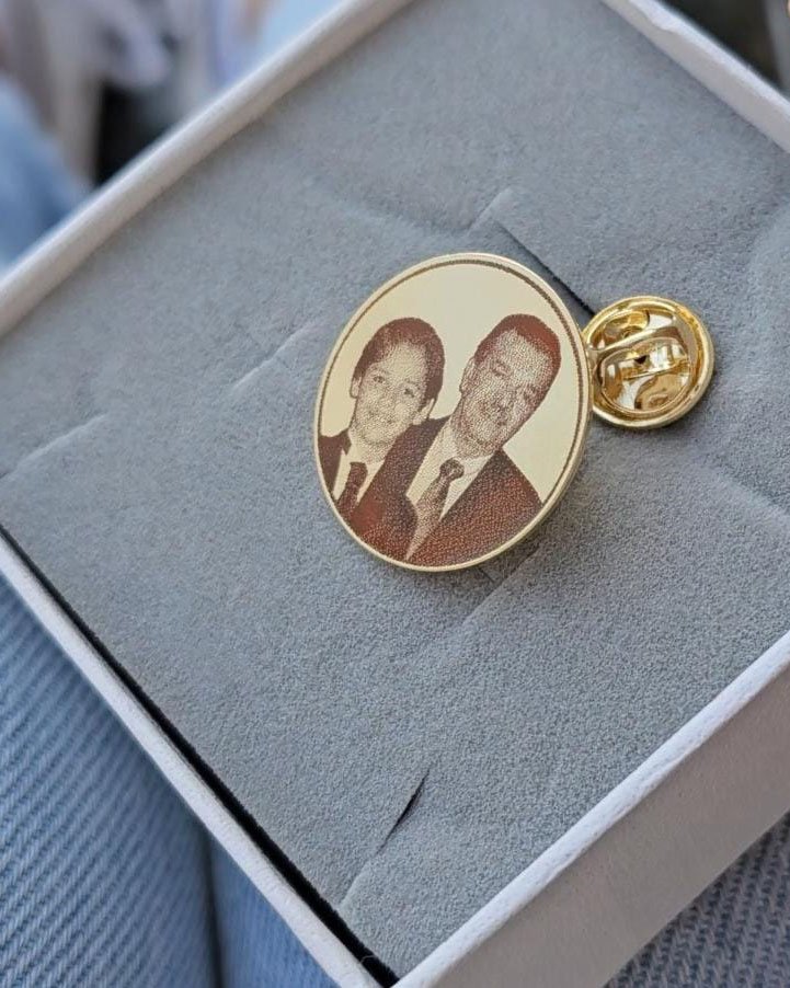 BROCHE FOTOGRAVAÇÃO REDONDO