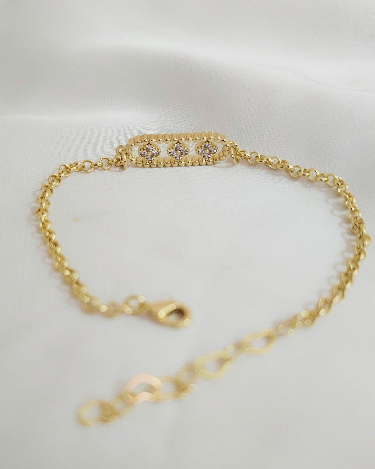 PULSEIRA 3 TREVOS ELO PORTUGUES
